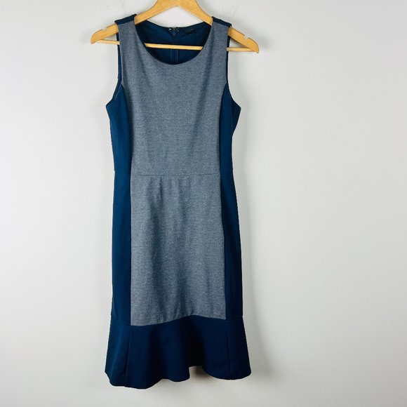 2/$30 J Crew Navy Gray Dress 2 - Picture 3 of 6